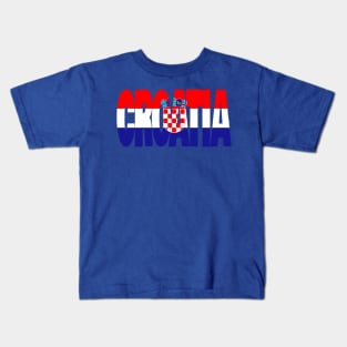 Croatia flag stencil Kids T-Shirt